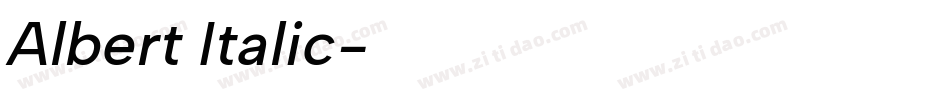 Albert Italic字体转换